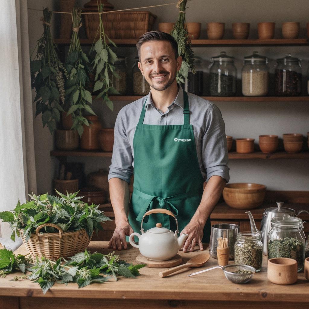Friss, zöld csalán növény a napfényben, egészséges életmód szimbóluma.