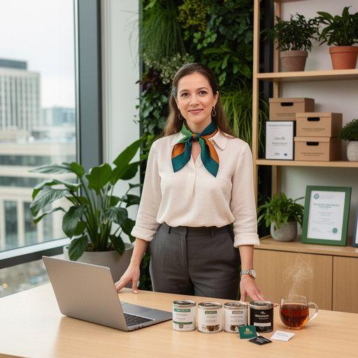 Csalán tea szervírozása egy elegáns teáskanál mellett.